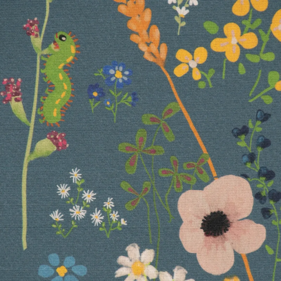 SCHÖNER LEBEN. Kissenhülle Outdoor Happy Garden Blumen Vögel blau bunt verschiedene Größen