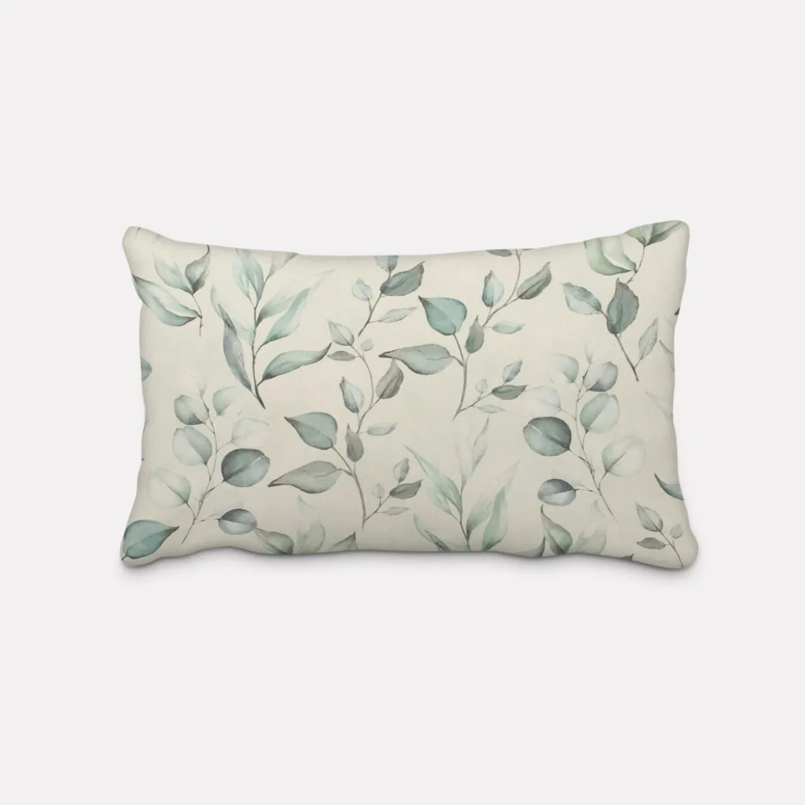 SCHÖNER LEBEN. Kissenhülle Outdoor Plant Lover Blätterzweige Aquarell mint grün verschiedene Größen