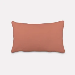 SCHÖNER LEBEN. Kissenhülle Outdoor nachhaltig antibakteriell polsterfähig wetterfest chlorresistent ölabweisend uni terracotta verschiedene Größen