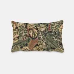 SCHÖNER LEBEN. Kissenhülle Premium Houseplant Jungle Blätter grün schwarz verschiedene Größen