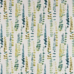 SCHÖNER LEBEN. Kissenhülle Ranken Blätter Aquarell weiß grün blau verschiedene Größen