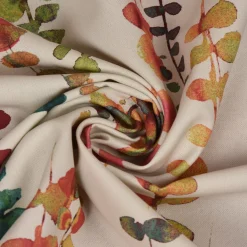 SCHÖNER LEBEN. Kissenhülle Ranken Blätter Aquarell beige terrakotta grün rot verschiedene Größen