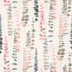 SCHÖNER LEBEN. Kissenhülle Ranken Blätter Aquarell weiß grün rosa verschiedene Größen