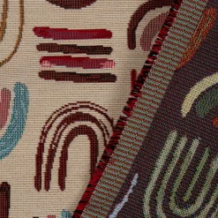SCHÖNER LEBEN. Kissenhülle Regenbogen beige blau rot verschiedene Größen
