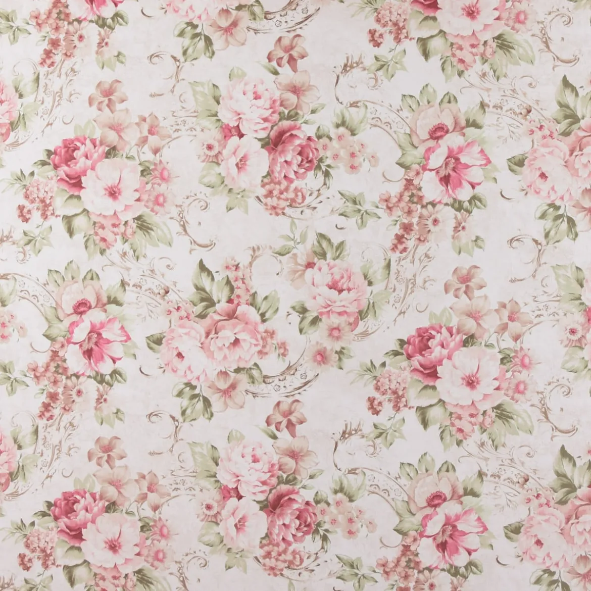 SCHÖNER LEBEN. Kissenhülle Rosen Pfingstrosen Blüten Ornamente creme rosa pink grün verschiedene Größen