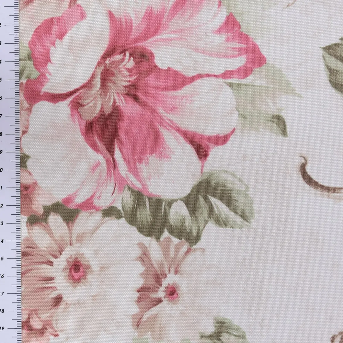 SCHÖNER LEBEN. Kissenhülle Rosen Pfingstrosen Blüten Ornamente creme rosa pink grün verschiedene Größen