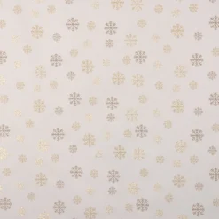 SCHÖNER LEBEN. Kissenhülle Schneeflocken beidseitig beige gold 50x50cm