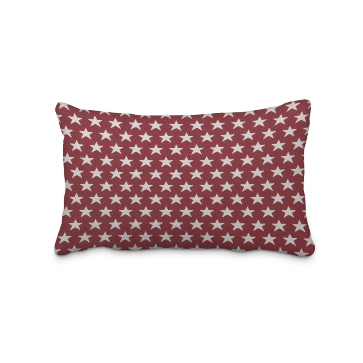 SCHÖNER LEBEN. Kissenhülle Sterne beidseitig rot weiß 50x50cm