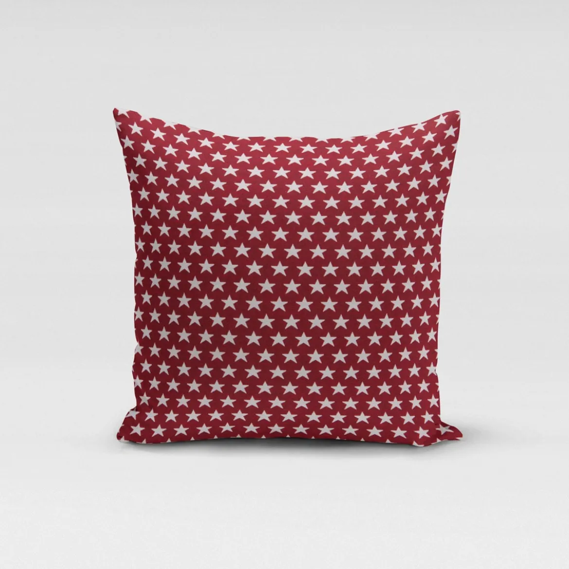 SCHÖNER LEBEN. Kissenhülle Sterne beidseitig rot weiß 50x50cm