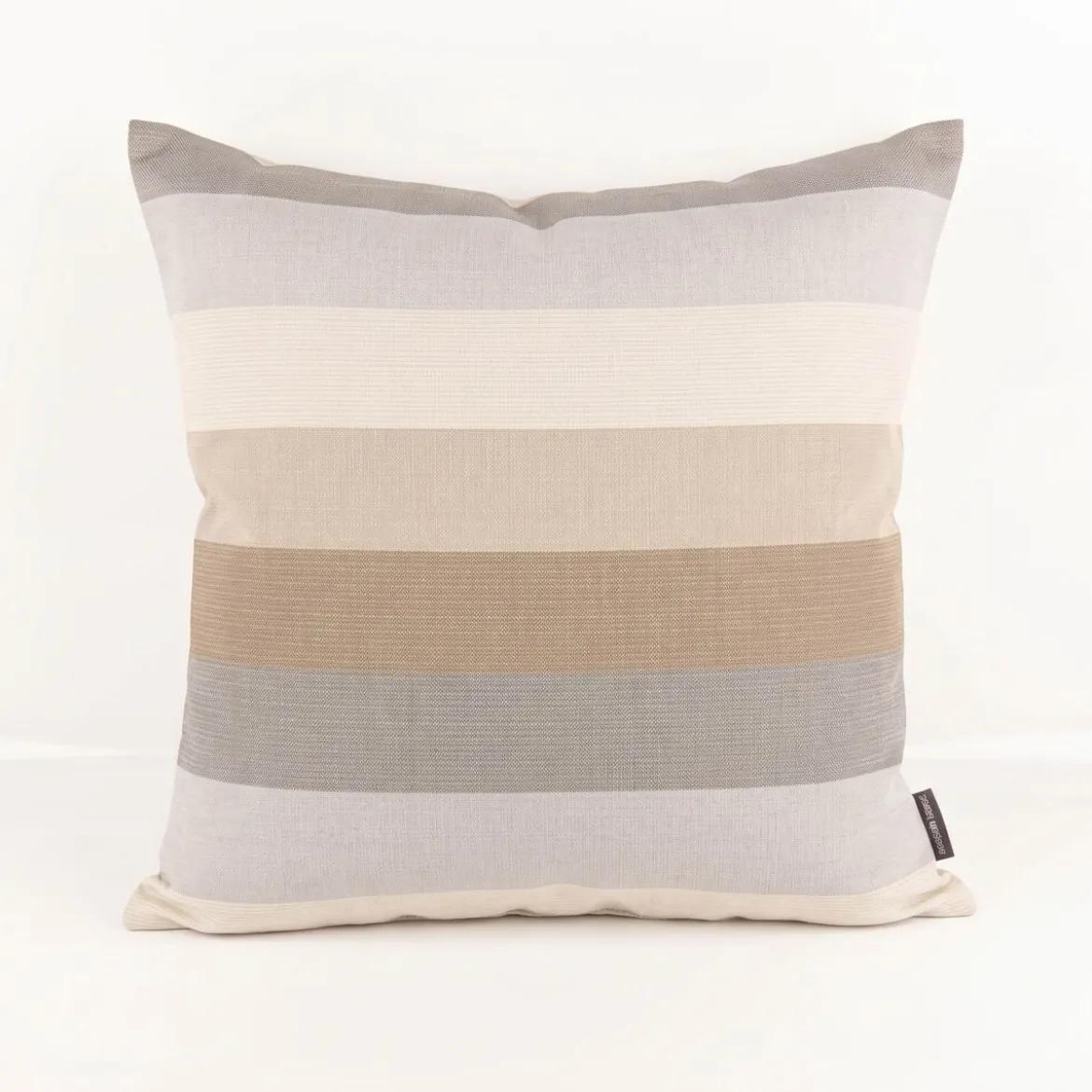 SCHÖNER LEBEN. Kissenhülle Streifen 9,5cm creme beige braun grau versch. Größen