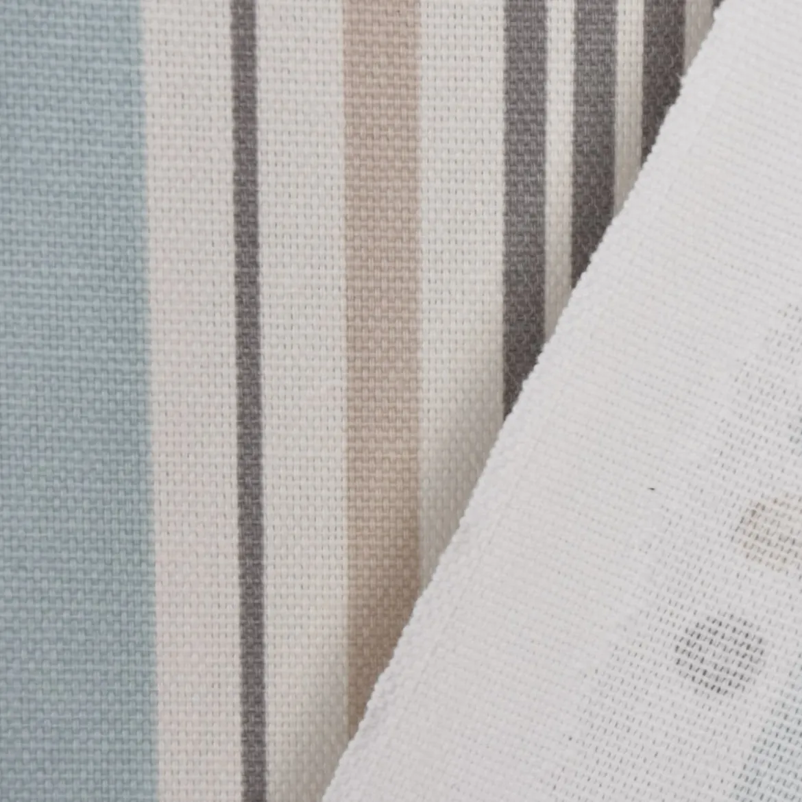 SCHÖNER LEBEN. Kissenhülle STUDIO G Baumwollstoff Streifen Mineral blau grau verschiedene Größen