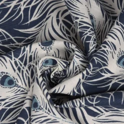 SCHÖNER LEBEN. Kissenhülle STUDIO G Federn Pfau dunkelblau weiß blau verschiedene Größen