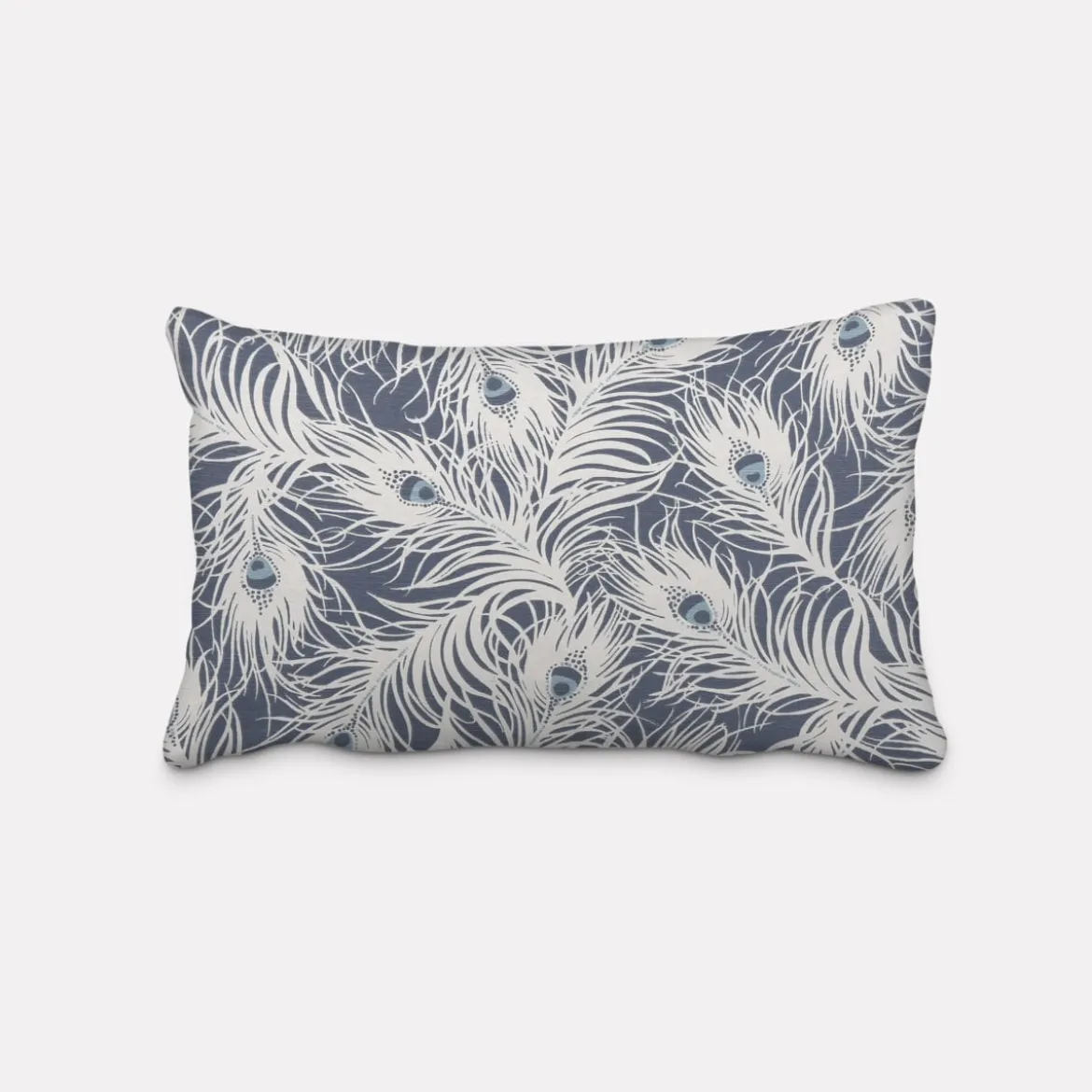 SCHÖNER LEBEN. Kissenhülle STUDIO G Federn Pfau dunkelblau weiß blau verschiedene Größen