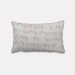 SCHÖNER LEBEN. Kissenhülle STUDIO G geometrisch Stäbchen beige blau gelb orange grau verschiedene Größen