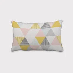 SCHÖNER LEBEN. Kissenhülle STUDIO G Brio Dreiecke Sorbet rosa senf blau grau verschiedene Größen