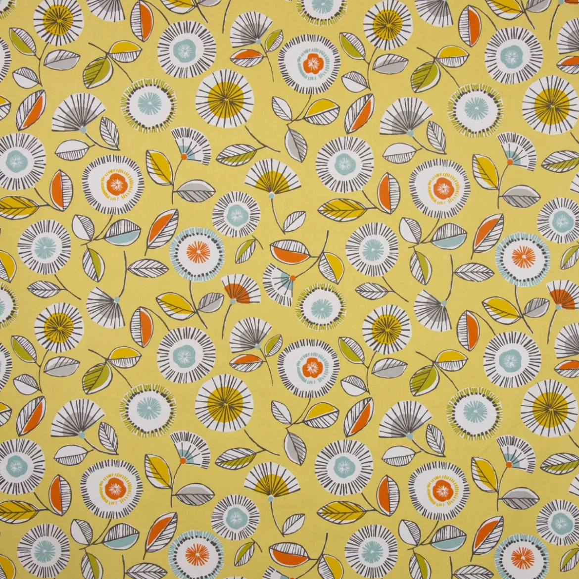 SCHÖNER LEBEN. Kissenhülle Sundance Blumen hellgrün braun orange aqua verschiedene Größen
