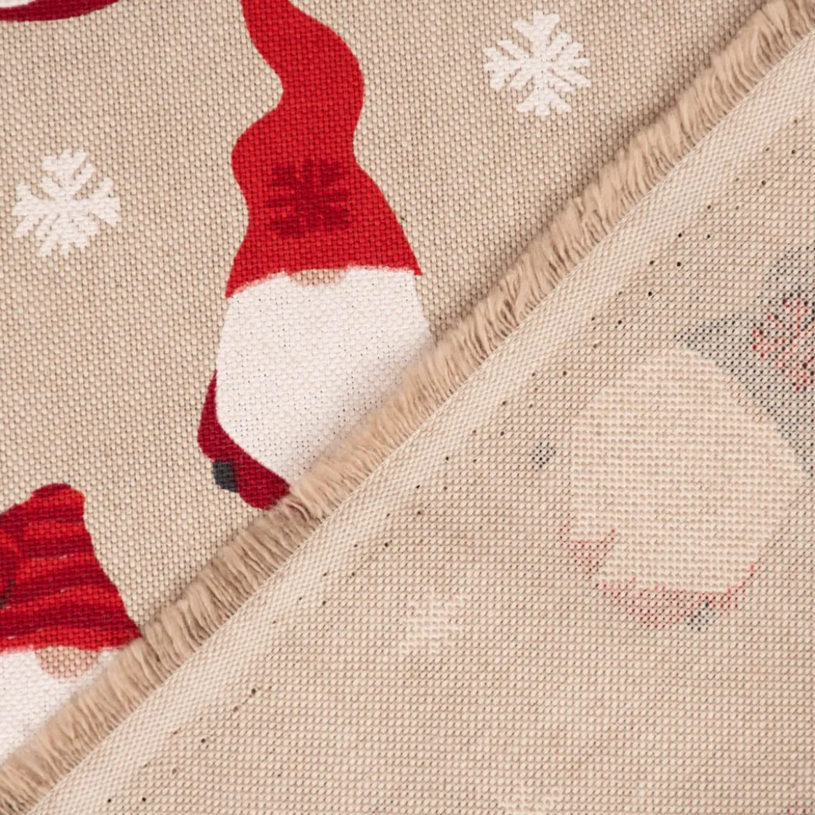 SCHÖNER LEBEN. Kissenhülle Tomte Cosy Family Weihnachtswichtel natur rot weiß verschiedene Größen