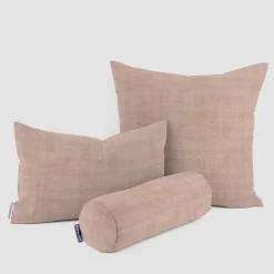 SCHÖNER LEBEN. Kissenhülle Velvet Marble Samt mit Struktur uni beige verschiedene Größen