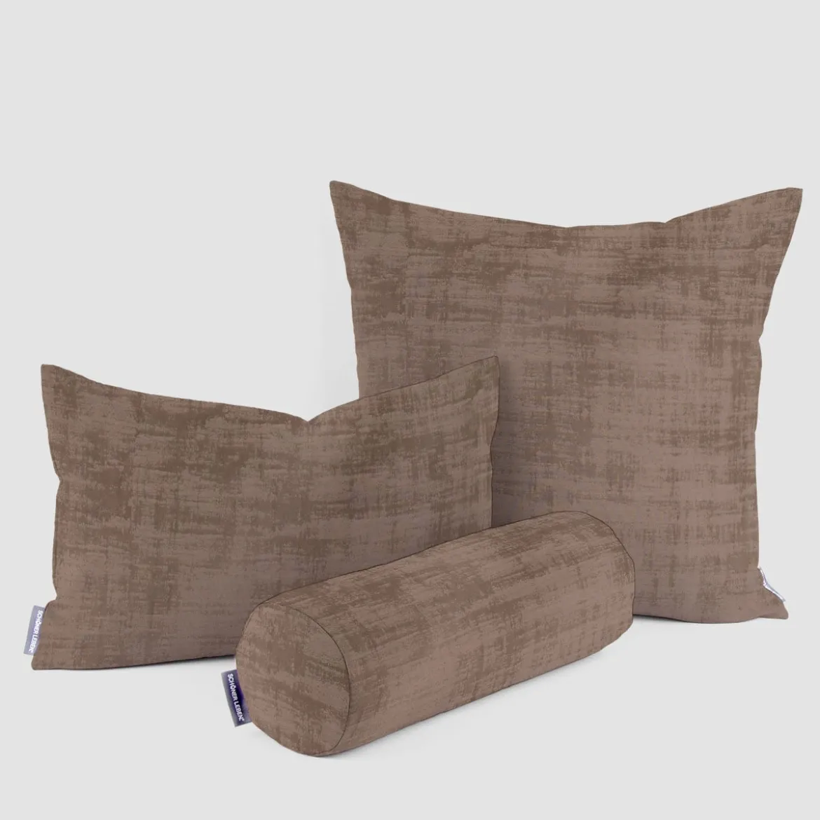 SCHÖNER LEBEN. Kissenhülle Velvet Marble Samt mit Struktur uni sand verschiedene Größen