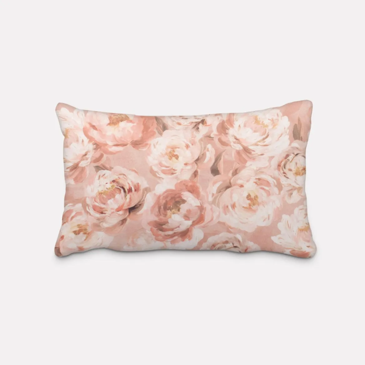 SCHÖNER LEBEN. Kissenhülle Velvet Deluxe Romantic Peony Dream Pfingstrosen rosa verschiedene Größen