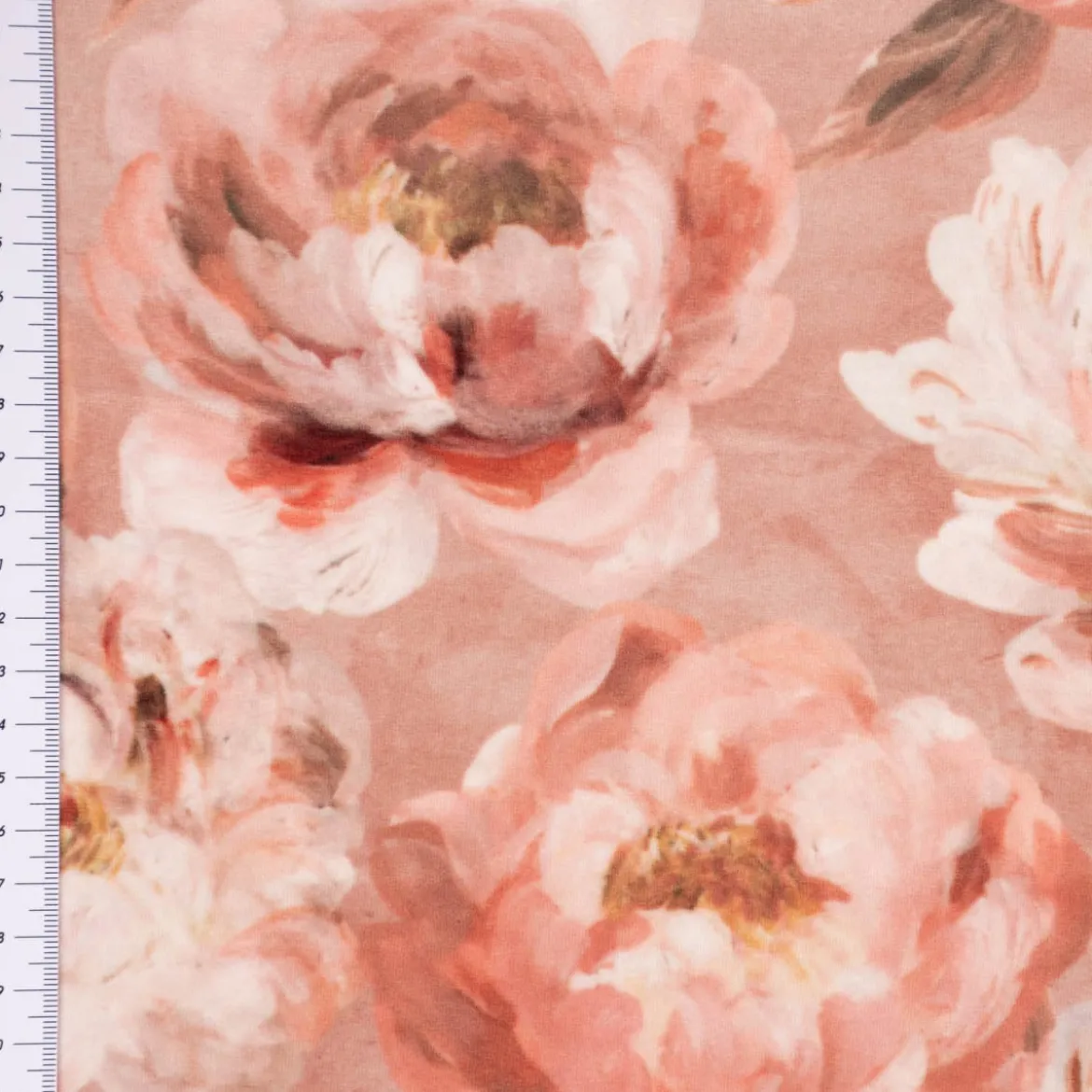 SCHÖNER LEBEN. Kissenhülle Velvet Deluxe Romantic Peony Dream Pfingstrosen rosa verschiedene Größen