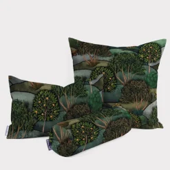 SCHÖNER LEBEN. Kissenhülle Wald Bäume Landschaft grün verschiedene Größen