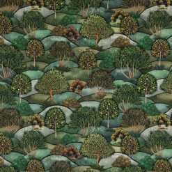 SCHÖNER LEBEN. Kissenhülle Wald Bäume Landschaft grün verschiedene Größen