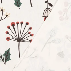 SCHÖNER LEBEN. Kissenhülle Weihnachten Blumen Blätter Beeren Eicheln ecru schwarz verschiedene Größen