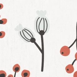 SCHÖNER LEBEN. Kissenhülle Weihnachten Blumen Blätter Beeren Eicheln ecru schwarz verschiedene Größen
