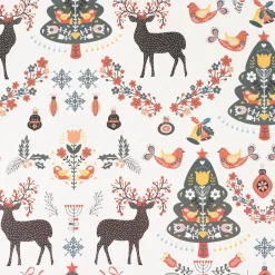 SCHÖNER LEBEN. Kissenhülle Weihnachten Folklore Hirsch Tannenbaum ecru schwarz rot verschiedene Größen