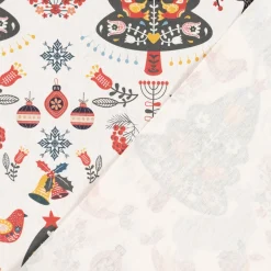 SCHÖNER LEBEN. Kissenhülle Weihnachten Folklore Hirsch Tannenbaum ecru schwarz rot verschiedene Größen