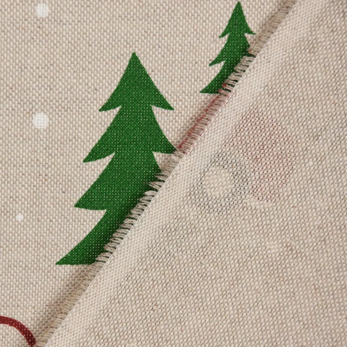 SCHÖNER LEBEN. Kissenhülle Winterwelt Tannenbaum Auto natur grün rot verschiedene Größen