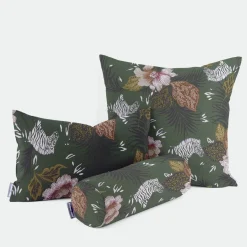 SCHÖNER LEBEN. Kissenhülle ZOOP Blumen Zebra grün braun weiß schwarz verschiedene Größen