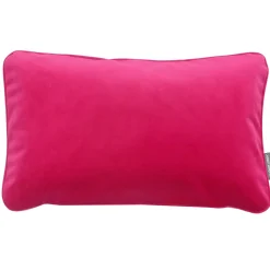 SCHÖNER LEBEN. Samtkissen mit Kederumrandung und Federfüllung pink 30x50cm