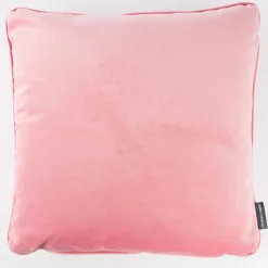 SCHÖNER LEBEN. Samtkissen mit Kederumrandung und Federfüllung rosa 50x50cm
