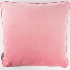 SCHÖNER LEBEN. Samtkissen mit Kederumrandung und Federfüllung rosa 50x50cm
