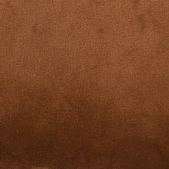 SCHÖNER LEBEN. Samtkissen mit Kederumrandung und Federfüllung cognac 30x50cm