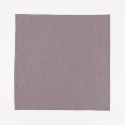 SCHÖNER LEBEN. Stoffservietten 4er Set Bio Ramie Leinenoptik grau 40x40cm