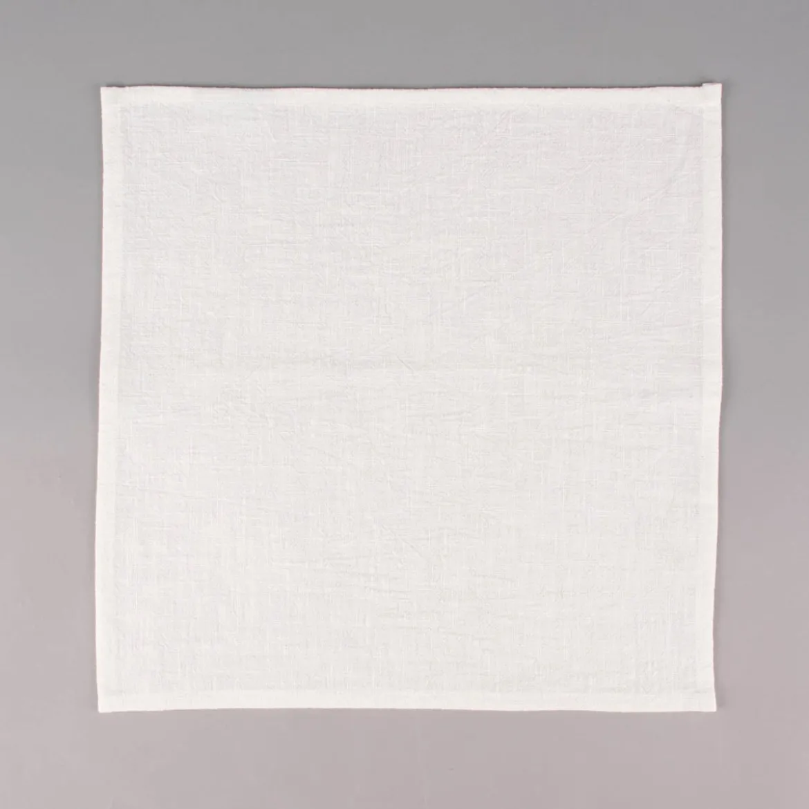 SCHÖNER LEBEN. Stoffservietten 4er Set Bio Ramie Leinenoptik cremeweiß 40x40cm