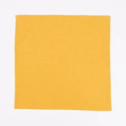 SCHÖNER LEBEN. Stoffservietten 4er Set Bio Ramie Leinenoptik senf gelb 40x40cm