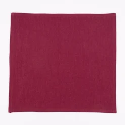 SCHÖNER LEBEN. Stoffservietten 4er Set Bio Ramie Leinenoptik beere 40x40cm