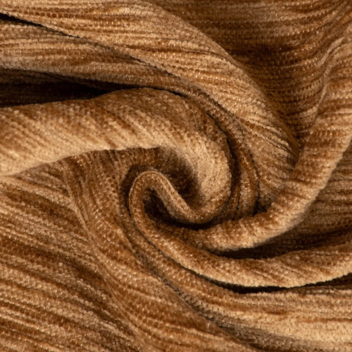 SCHÖNER LEBEN. Thermovorhang Thermochenille Akustik Kälteschutz goldbraun 245cm oder Wunschlänge