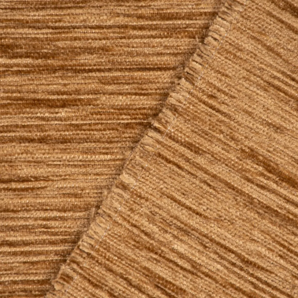 SCHÖNER LEBEN. Thermovorhang Thermochenille Akustik Kälteschutz goldbraun 245cm oder Wunschlänge