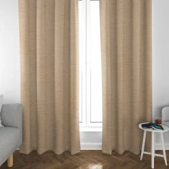 SCHÖNER LEBEN. Thermovorhang Thermochenille Akustik Kälteschutz sand beige 245cm oder Wunschlänge