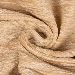 SCHÖNER LEBEN. Thermovorhang Thermochenille Akustik Kälteschutz sand beige 245cm oder Wunschlänge