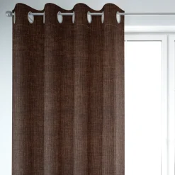 SCHÖNER LEBEN. Thermovorhang Thermochenille Akustik Kälteschutz INUIT braun 245cm oder Wunschlänge