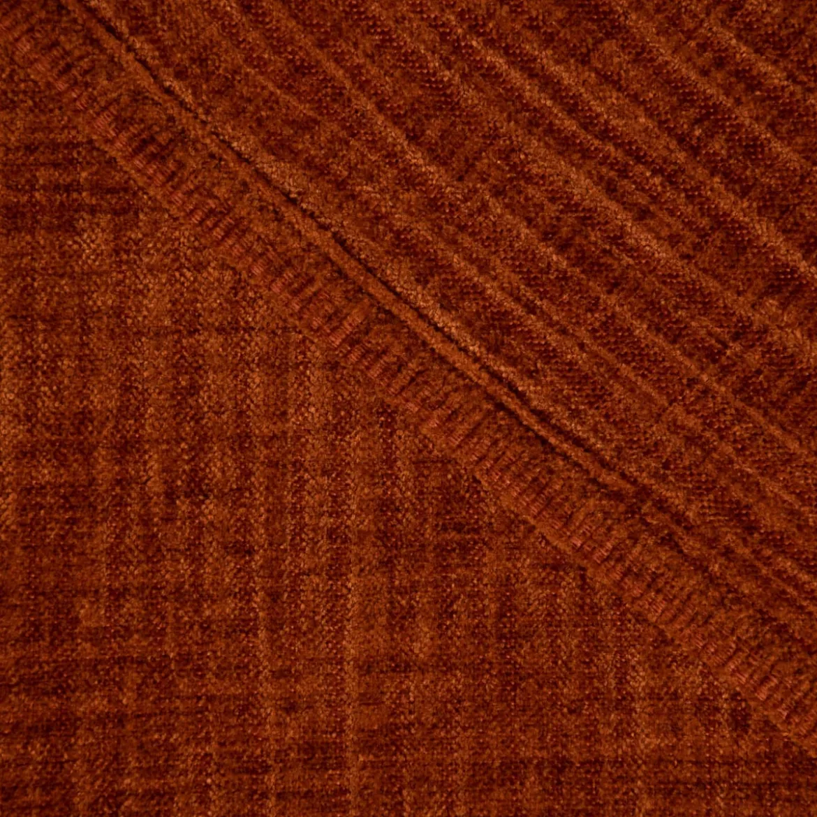 SCHÖNER LEBEN. Thermovorhang Thermochenille Akustik Kälteschutz INUIT terracotta 245cm oder Wunschlänge