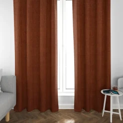 SCHÖNER LEBEN. Thermovorhang Thermochenille Akustik Kälteschutz INUIT terracotta 245cm oder Wunschlänge