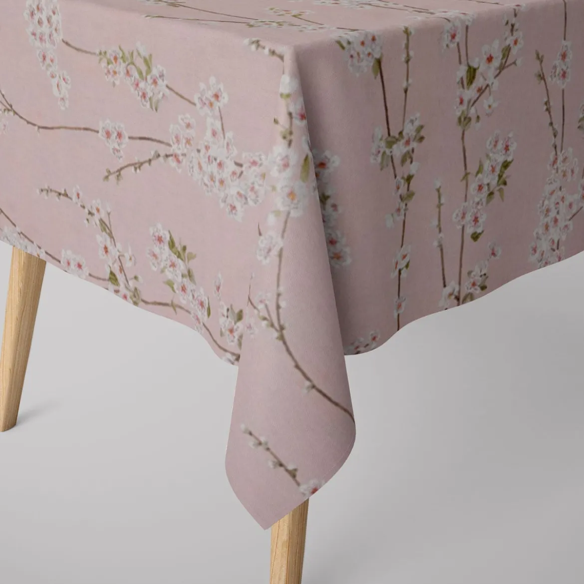 SCHÖNER LEBEN. Tischdecke Almond Blossom Mandelblütenzweige rosa verschiedene Größen
