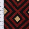 SCHÖNER LEBEN. Tischdecke Art Deco Rauten Retro rot schwarz goldfarbig verschiedene Größen